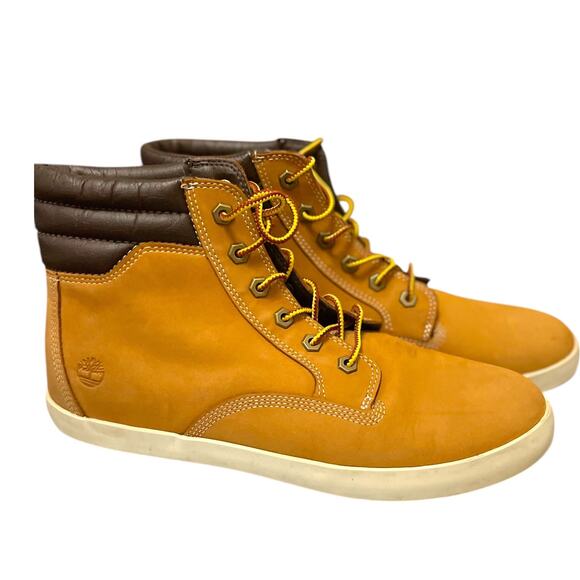 Sz 11 Women's Timberland Dausette Wheat Brown Nubuck High Top Sneaker Shoes, EUC - Picture 12 of 13